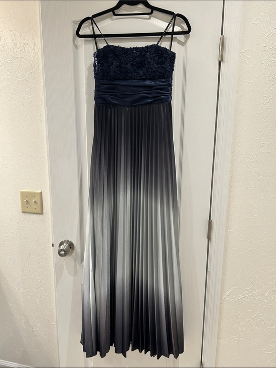 Speechless Dresses & Skirts - Speechless Navy and Silver Ombre Pleated Prom Dress